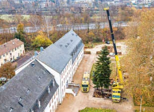 Weihnachtshäuschen vor Lebensmittelmärkten: ein wenig Weihnachtsflair mit schönen Geschenkartikeln