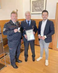 Ehrung für 50 Jahre freiwillige Feuerwehr