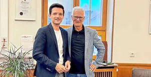 Bürgermeister Weber aus Schwalbach zu Besuch im Rathaus